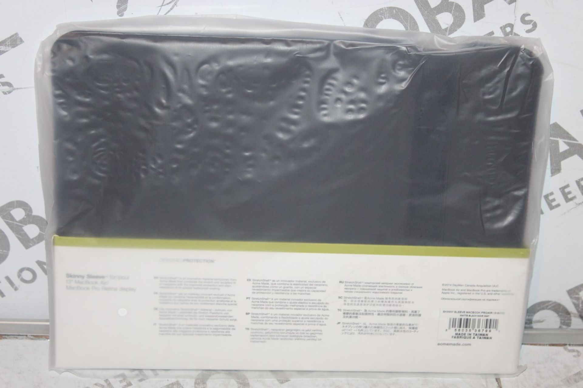 5 Boxed Acme made Skinny Sleeves for 11in Macbook Air in Black, Combined RRP£100.00