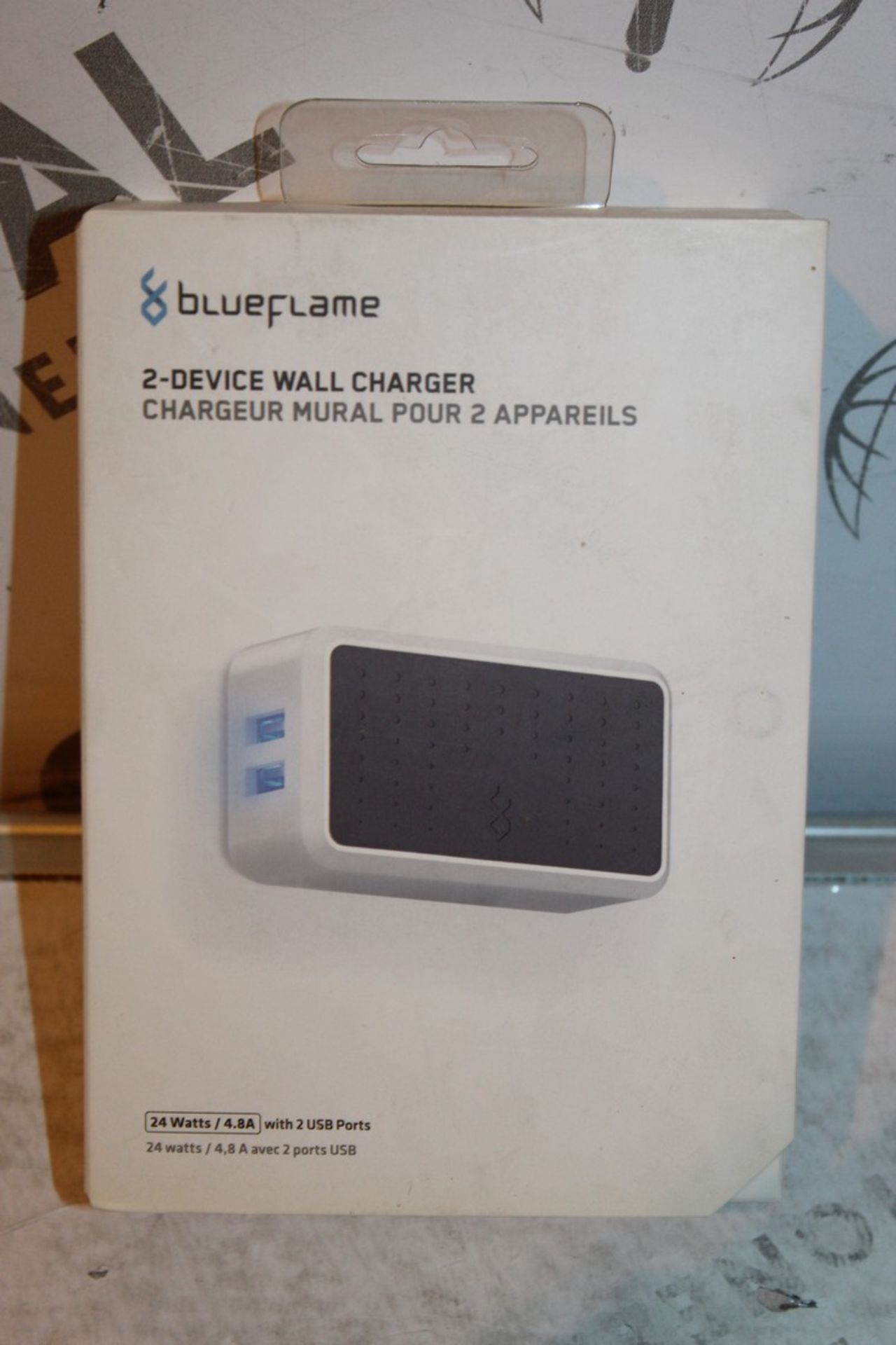 5 Boxed Blue flame 2 Device Wall Charger, Combined RRP£150.00