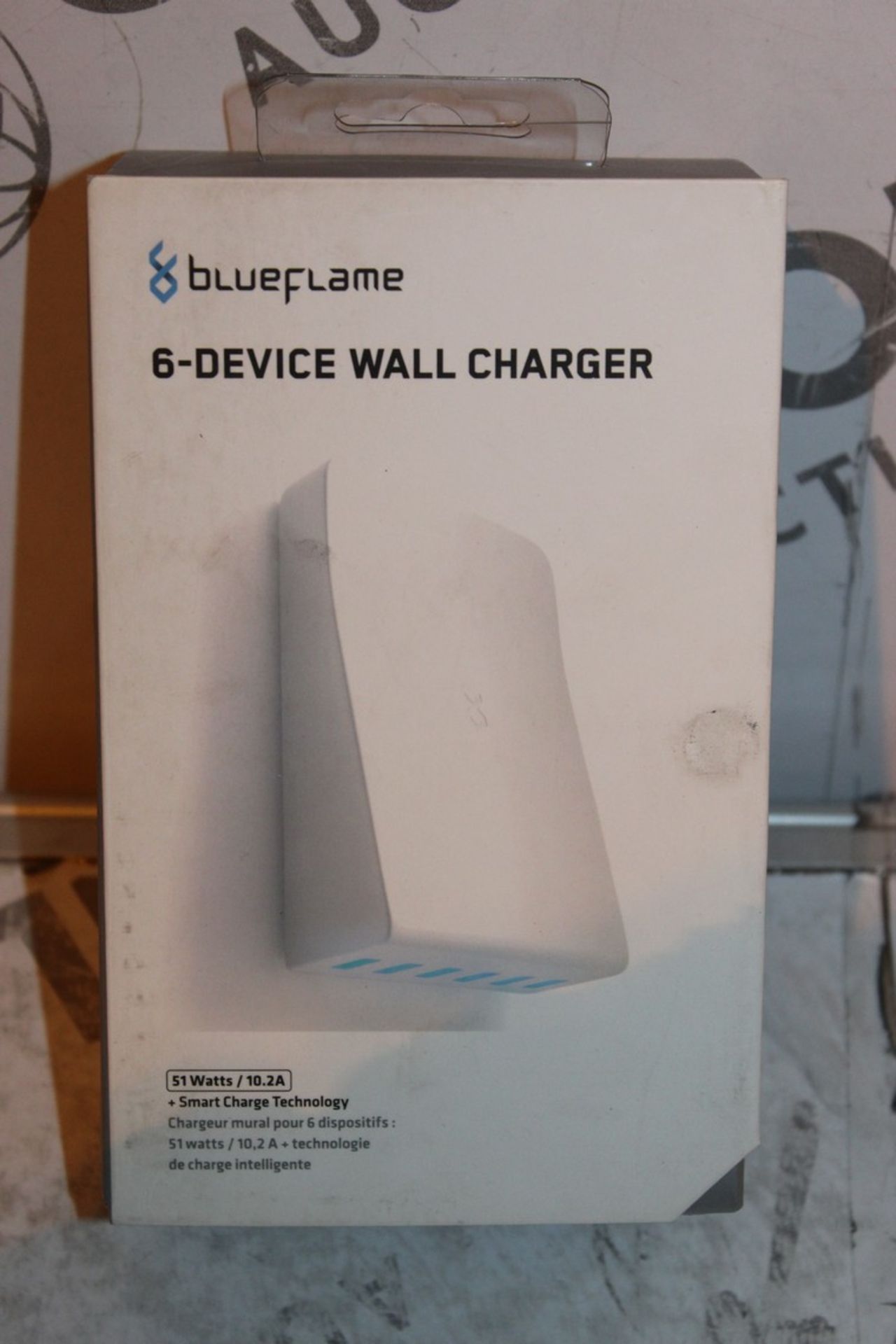 3 Boxed Blue Flame 6 Device Wall Chargers, Combined RRP£90.00