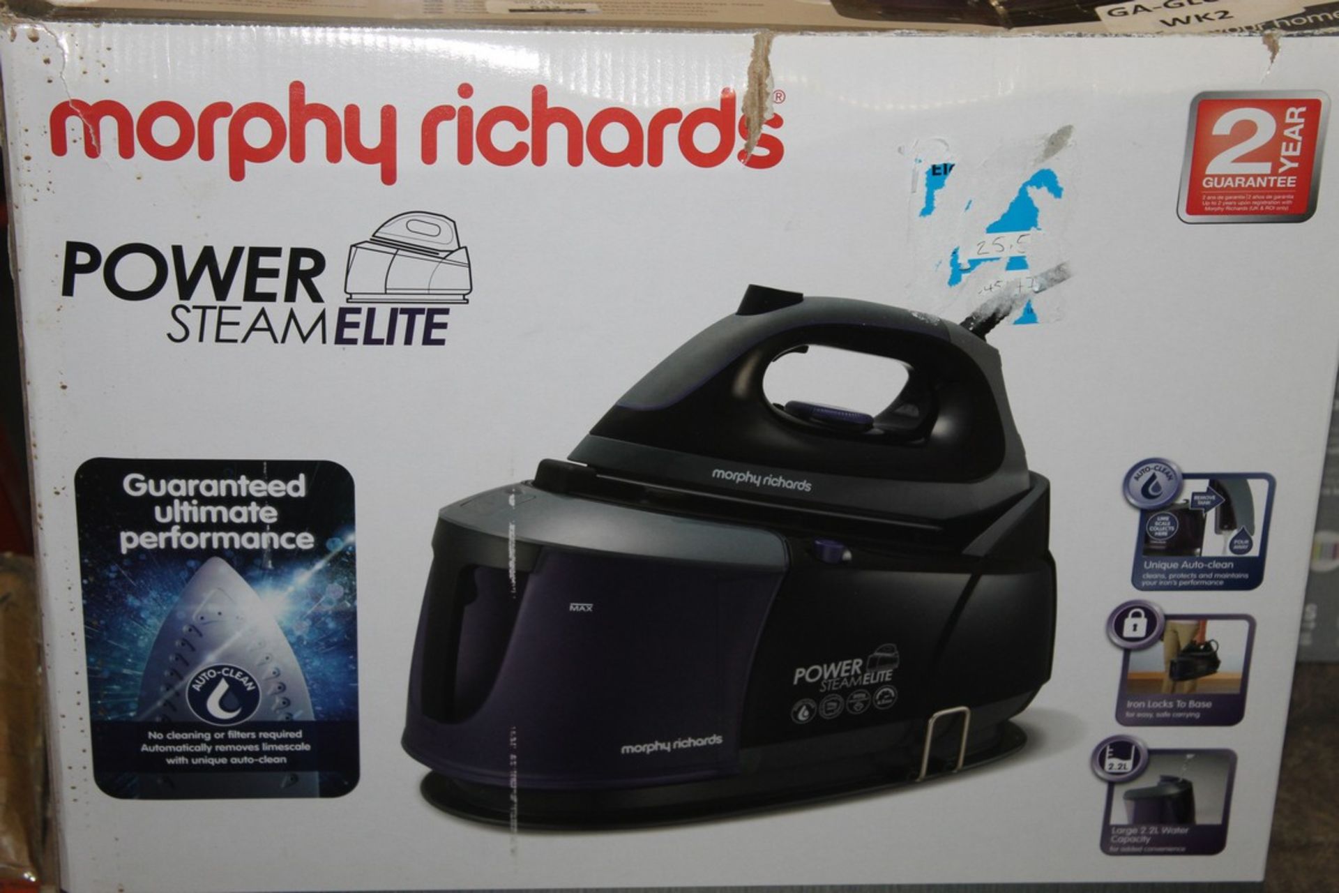 Boxed Morphy Richards Power Steam Elite, Steam Generating Iron, RRP£120.00 (un-tested-customer-