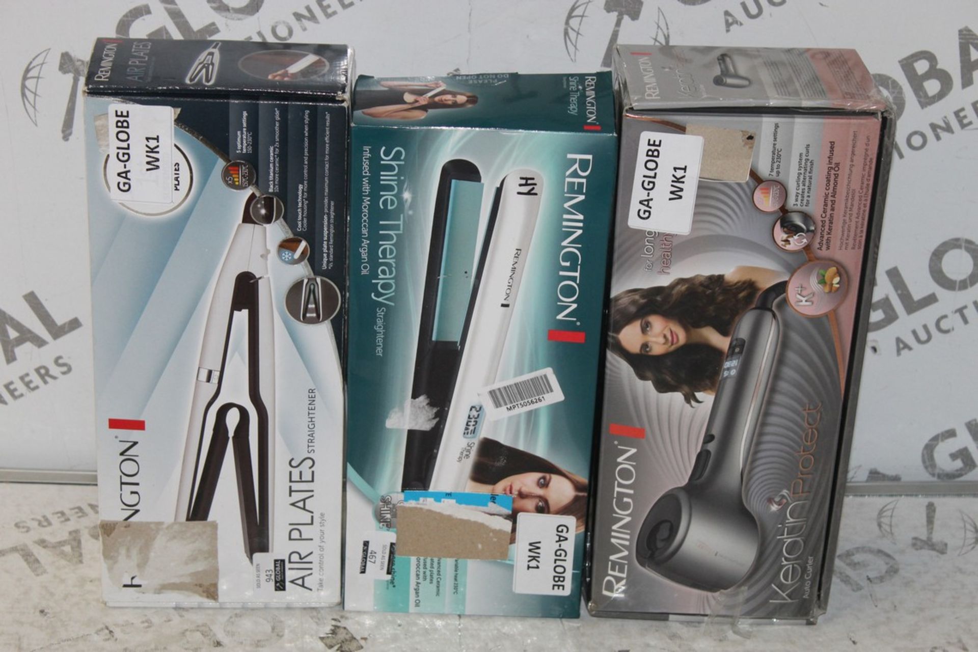 Boxed Assorted Hair Care Products To Include Remington Shine Therapy Hair Straighteners Remington