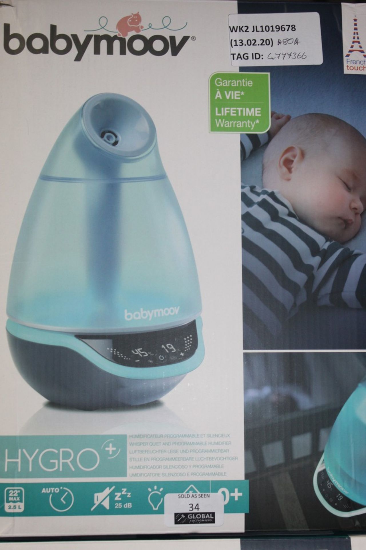 Boxed Babymoov Hygro Plus Humidifier RRP £80 (477706) (Public Viewing and Appraisals Available)