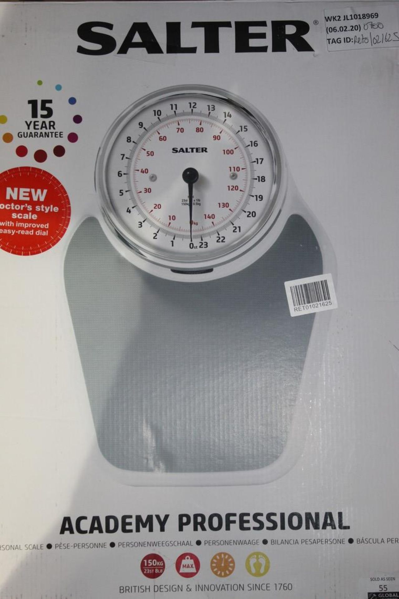 Boxed Pair Of Salter Academy Professional Mechanical Weighing Scales RRP £70 (RET01021625) (Public