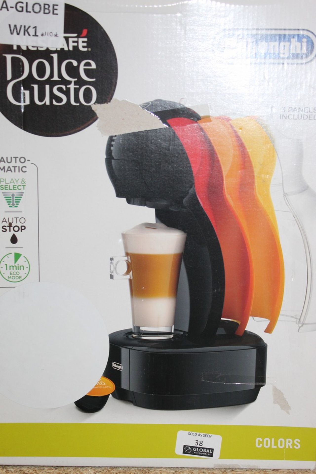 Boxed Delonghi Nescafe Dolce Gusto Capsule Colours Range Coffee Machine RRP £110 (Untested