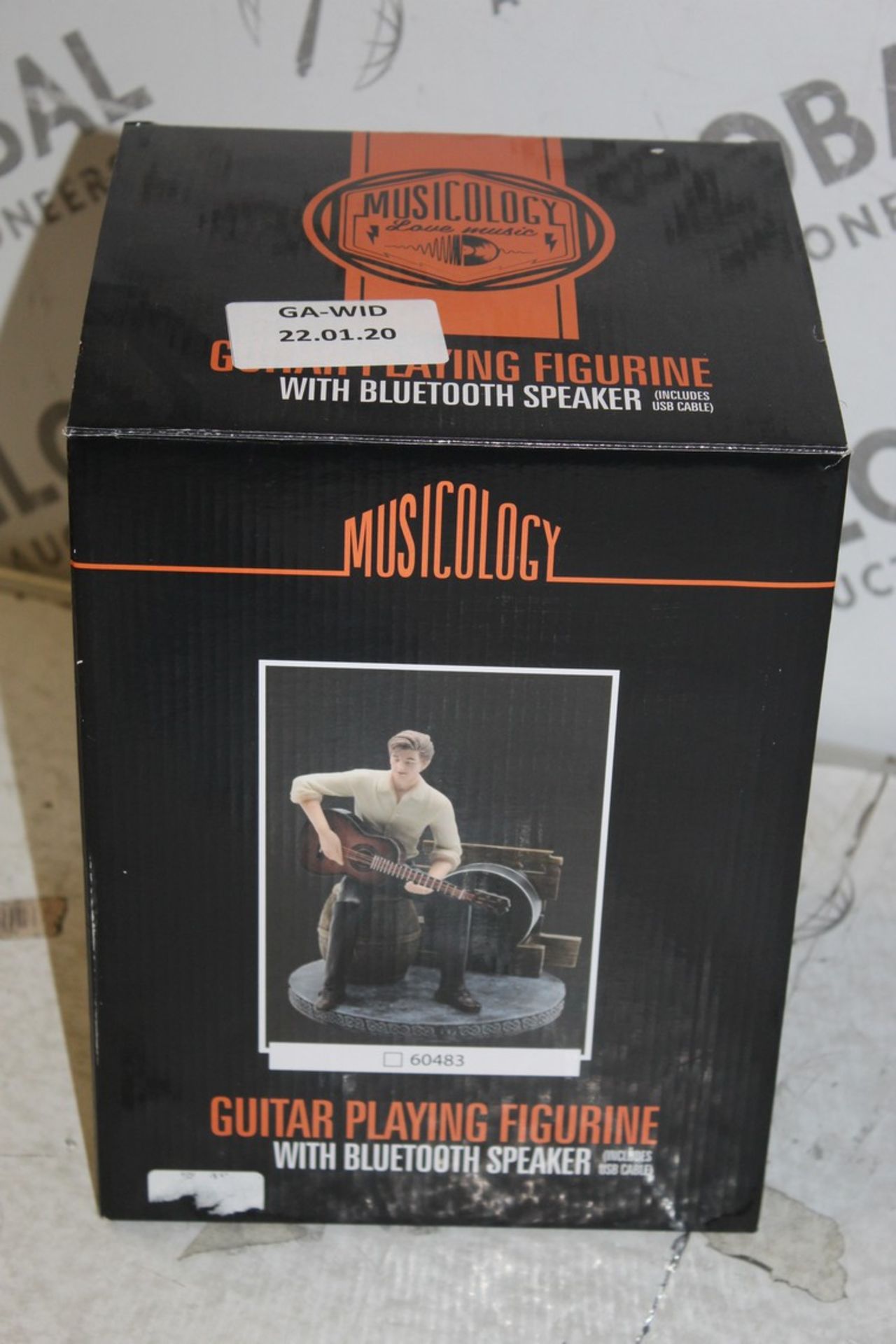 Boxed Brand New Musicology Guitar Playing Figurine With Bluetooth Speaker RRP £90 (Public Viewing