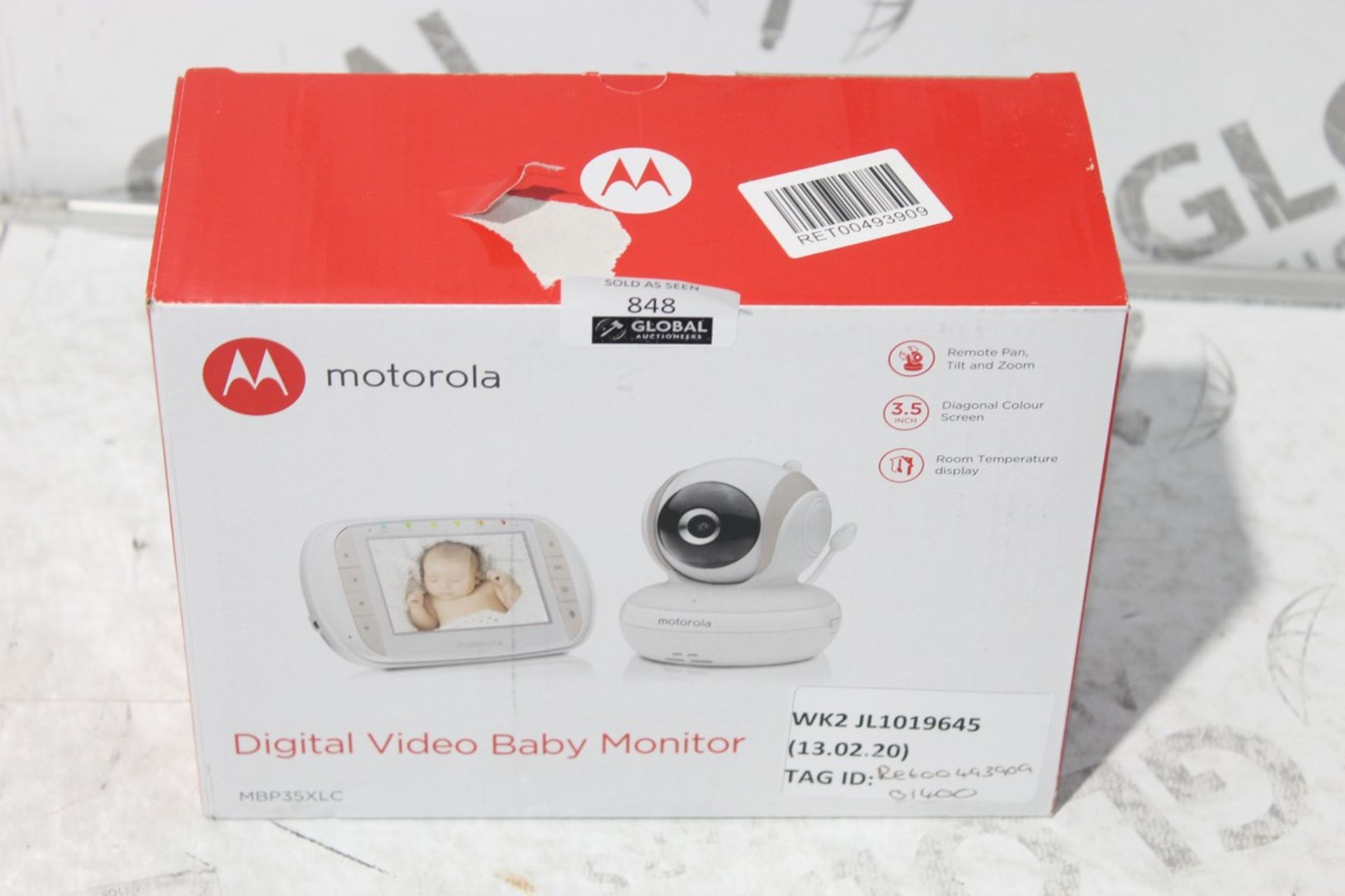 Boxed Motorolla MBP35XLC Digital Baby Monitor Set RRP £140 (RET00493909)