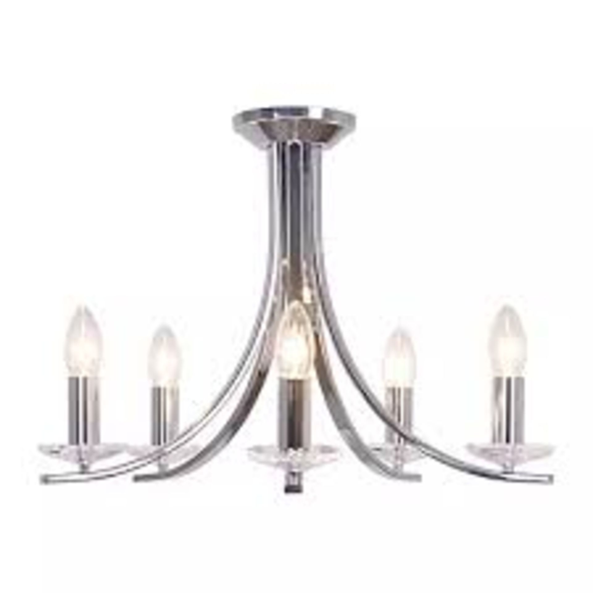 Boxed Home Collection Paisley Flush Chandelier RRP £140 (17669) (Public Viewings And Appraisals