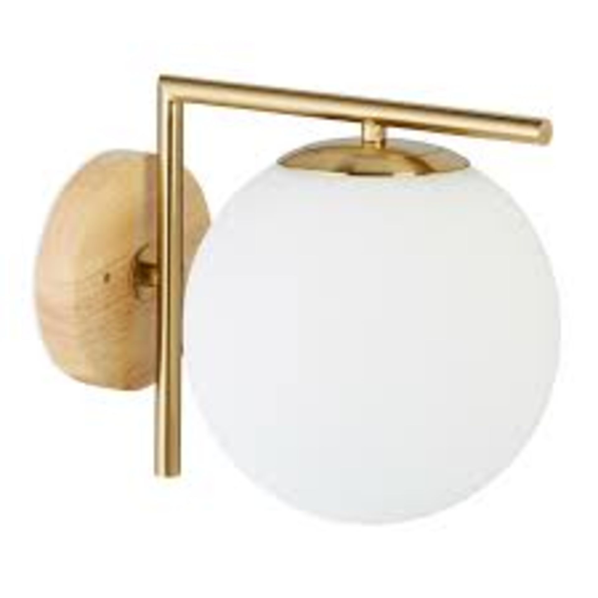 Boxed 1 Light Armed Sconce Wall Light RRP £70 (16509) (Public Viewings And Appraisals Available)