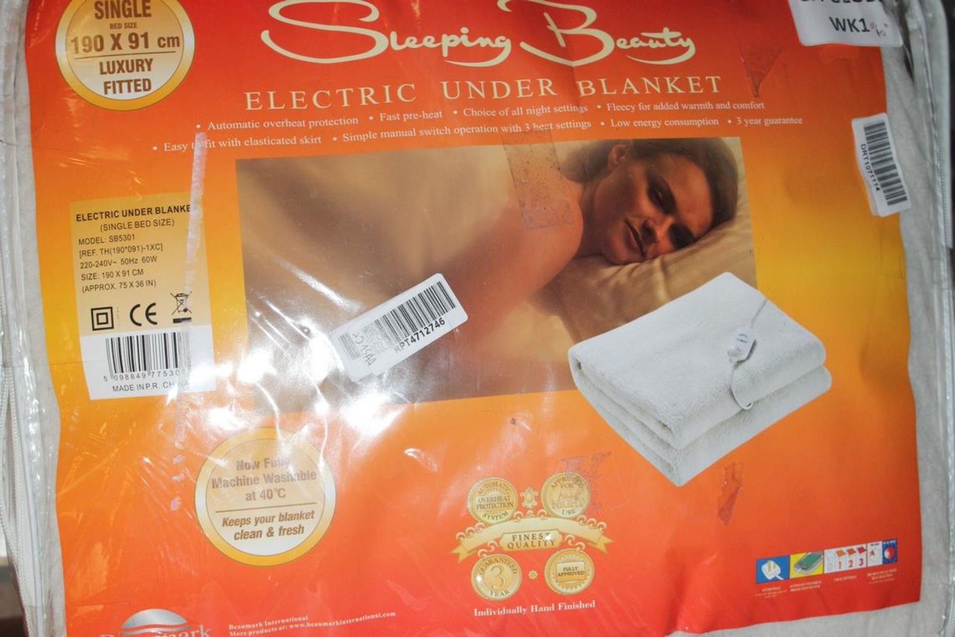 Lot To Contain 2 Sleeping Beauty Electrically Heated Under Blankets Combined RRP £110 (Untested