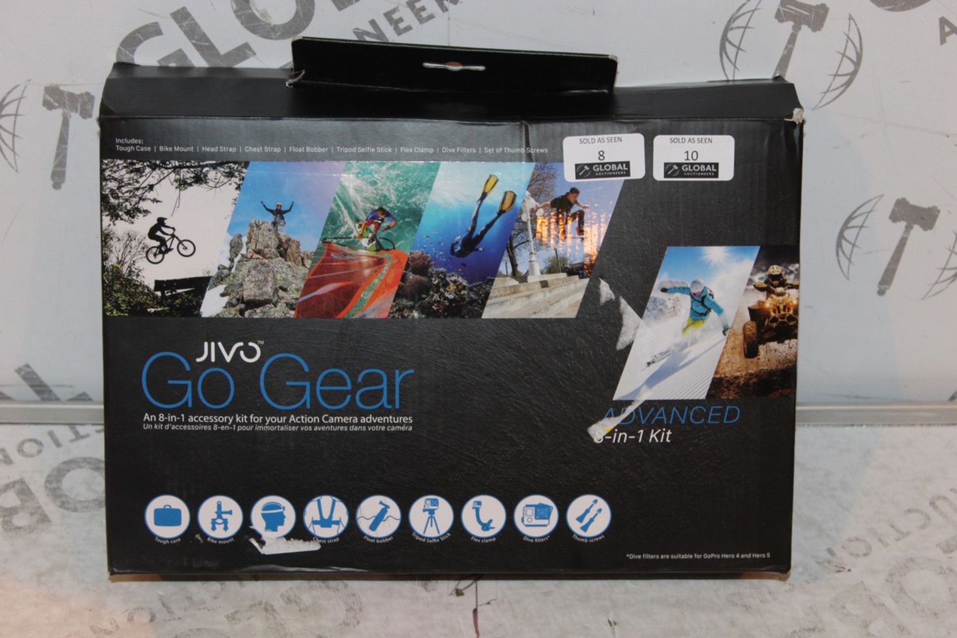 Boxed Jivo Go Gear 8 In 1 Advanced Action Camera Accessory Kit RRP £90