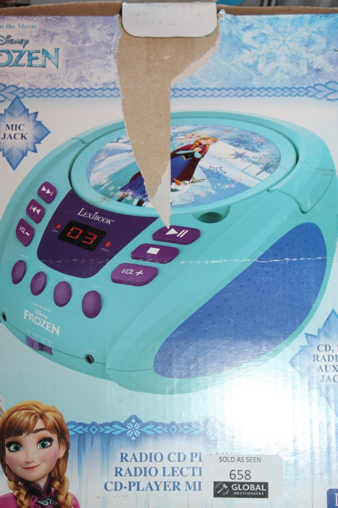 Lot to Contain 2 Assorted Items, To Include Disney Frozen Radio CD Player, Kenwood Hand Blender,