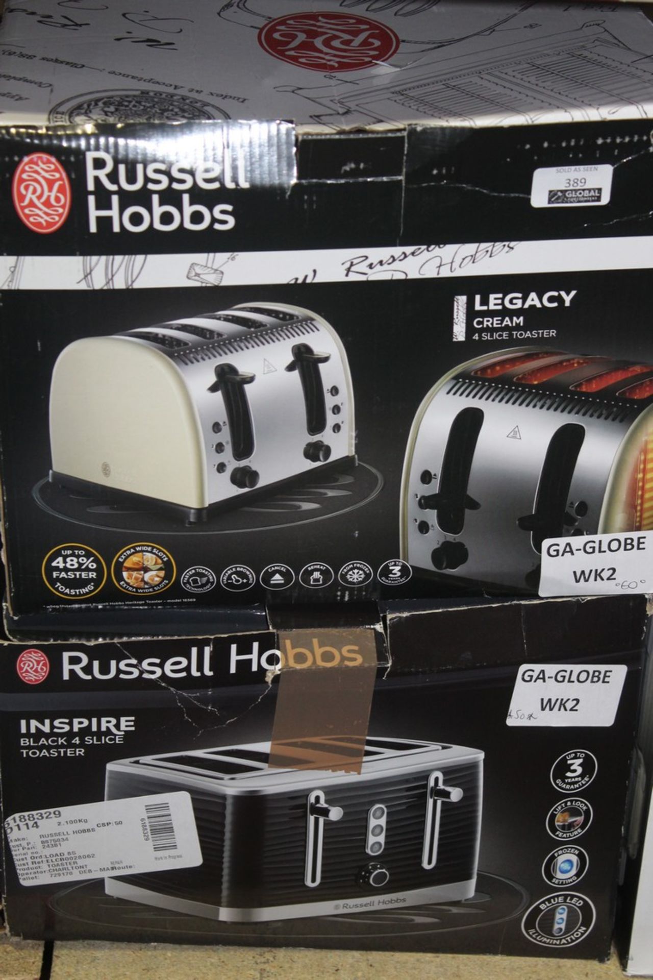 Boxed Russell hobs Inspire and Legacy Range 4 Slic