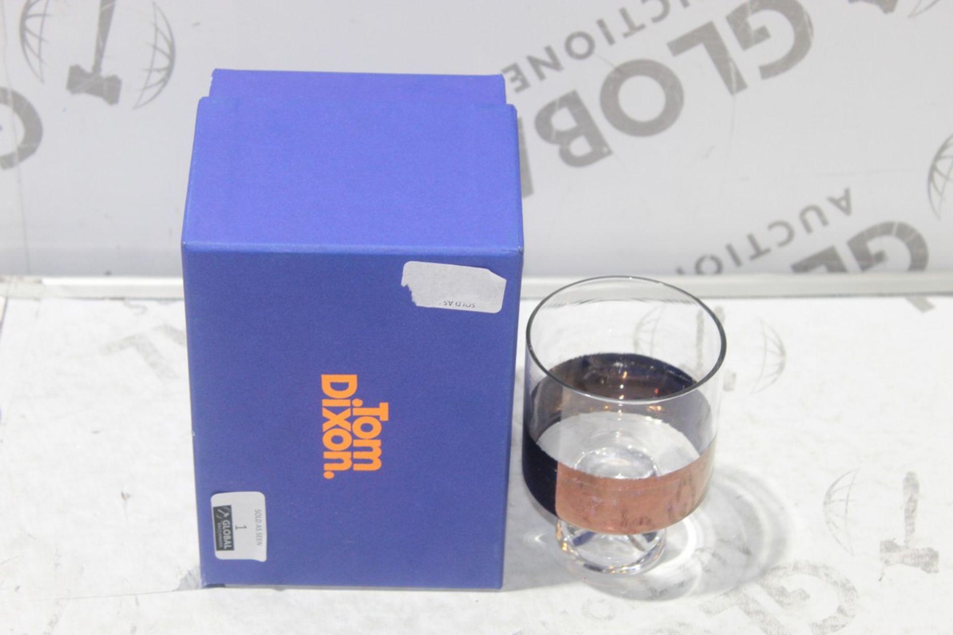 Boxed pair of Tom Dixon, Low Ball Tank Glasses, RR