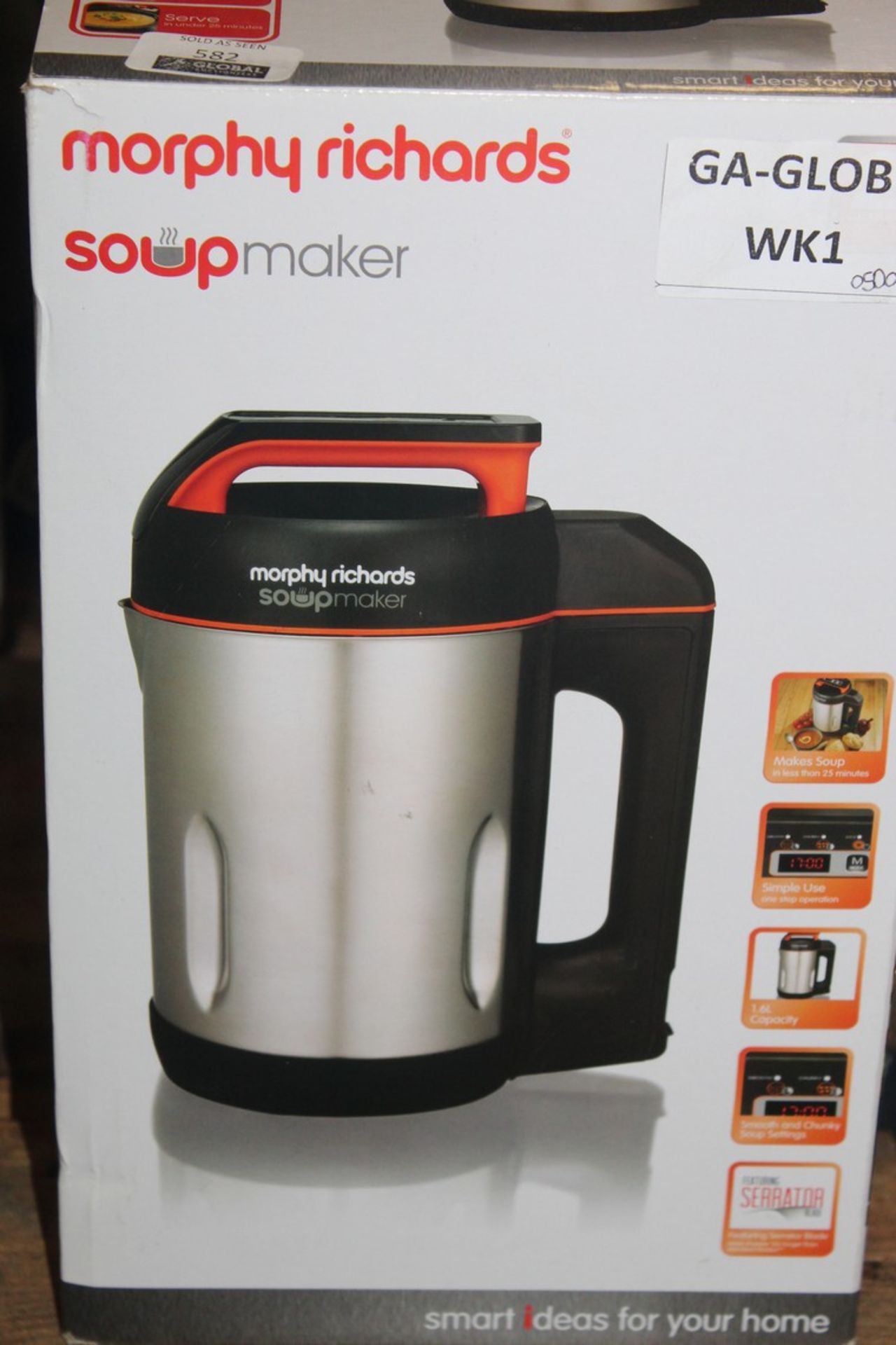 Boxed Morphy Richards 1.7L Stainless Steel Soup Ma