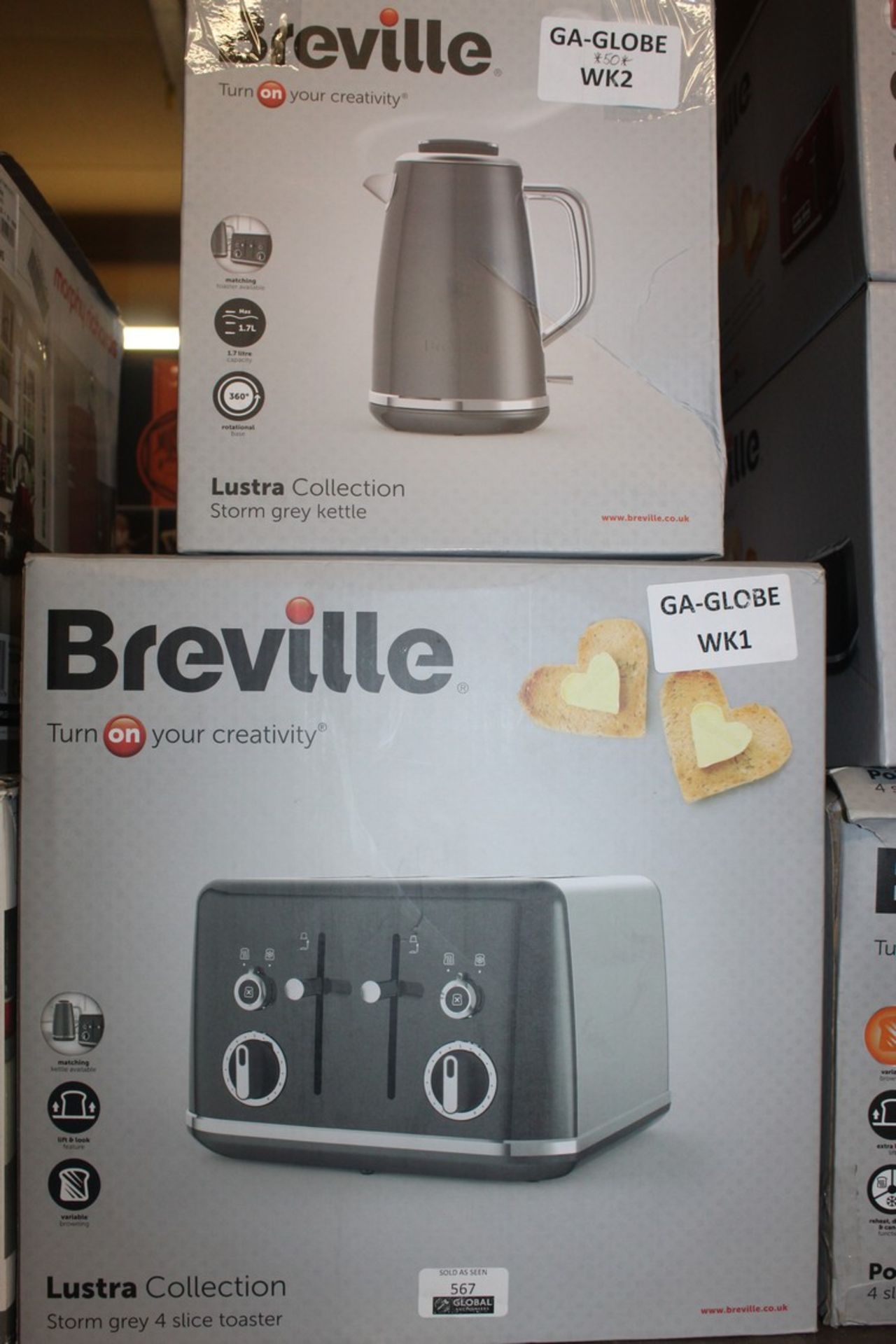 Boxed Breville Lustre Storm Grey 2PC Kitchen Set R