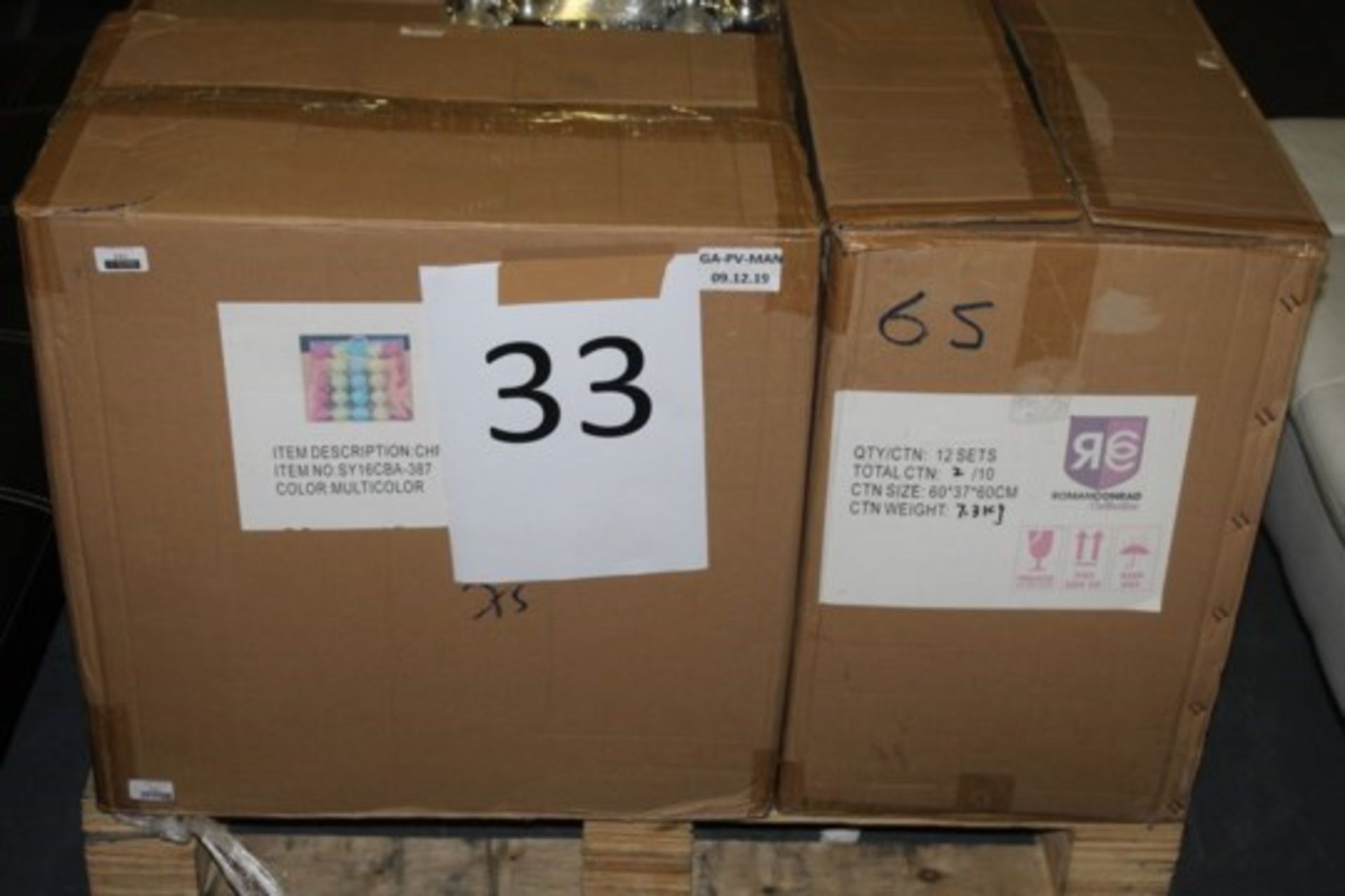 Pallet to Contain 5 Boxes of Assorted Roman Conrad