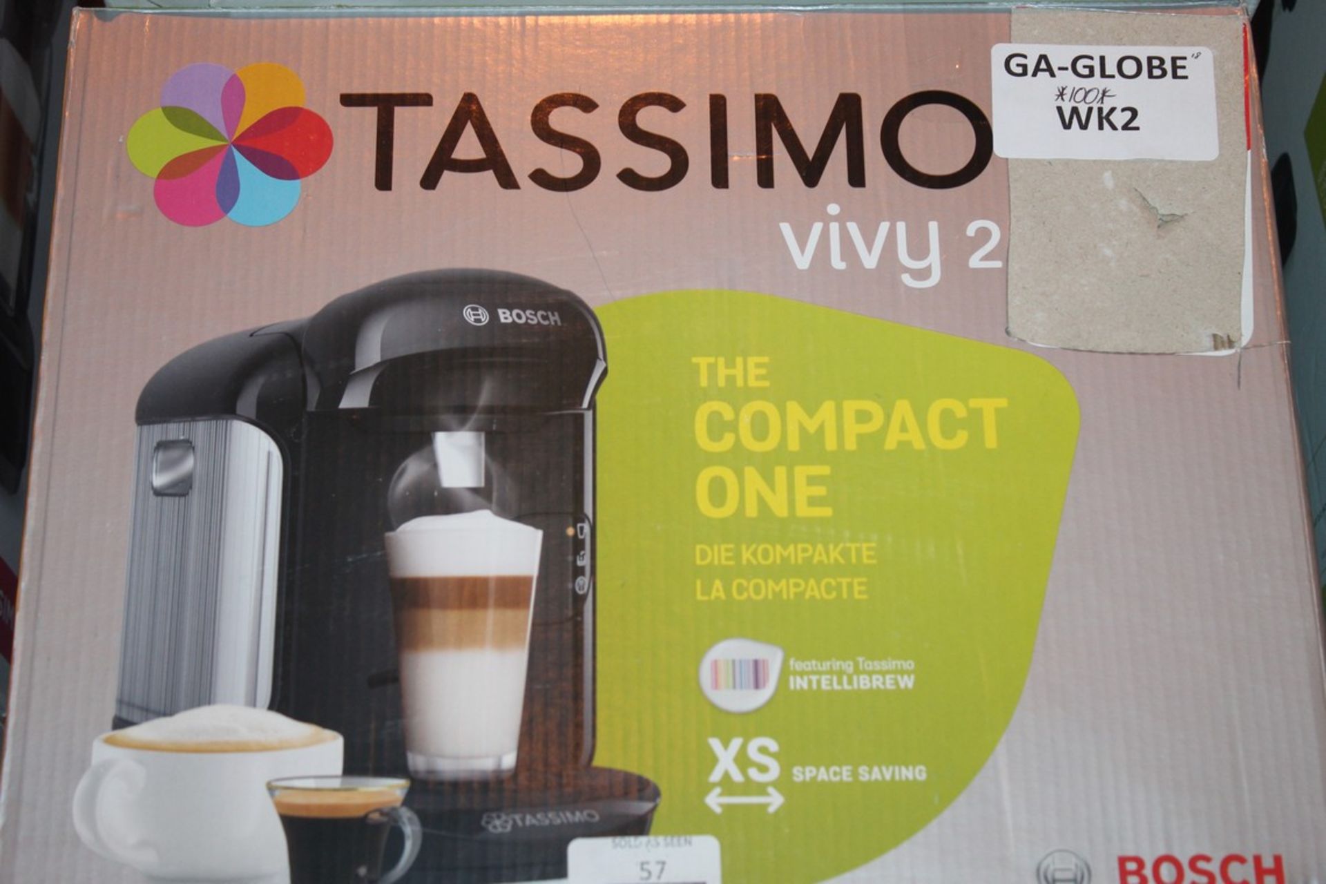 Lot To Contain 2 Boxed Bosch Tassimo Vivy2 Compact