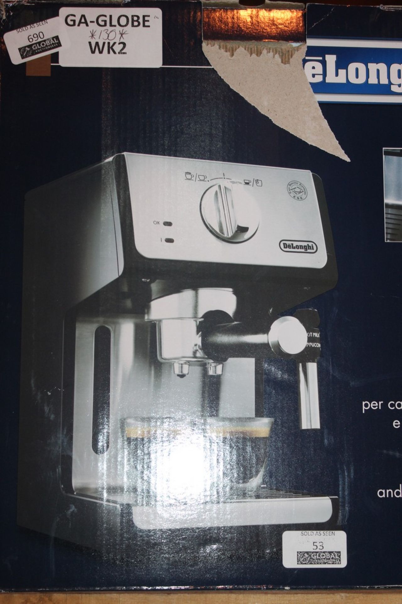 Boxed Delonghi 15 Bar Expresso Cappuccino Coffee M