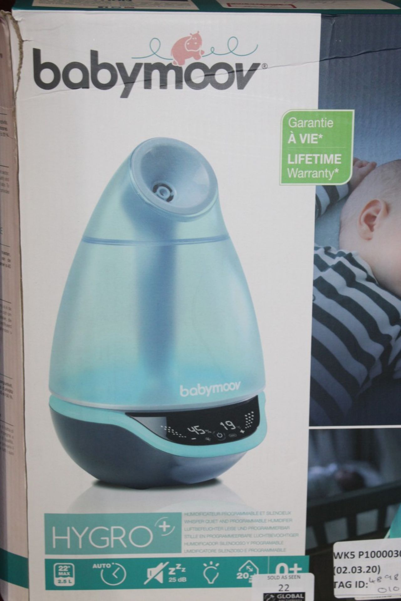 Boxed Baby Move Highgrow Plus Humidifier, RRP£100 (4898574) (Public Viewings And Appraisals