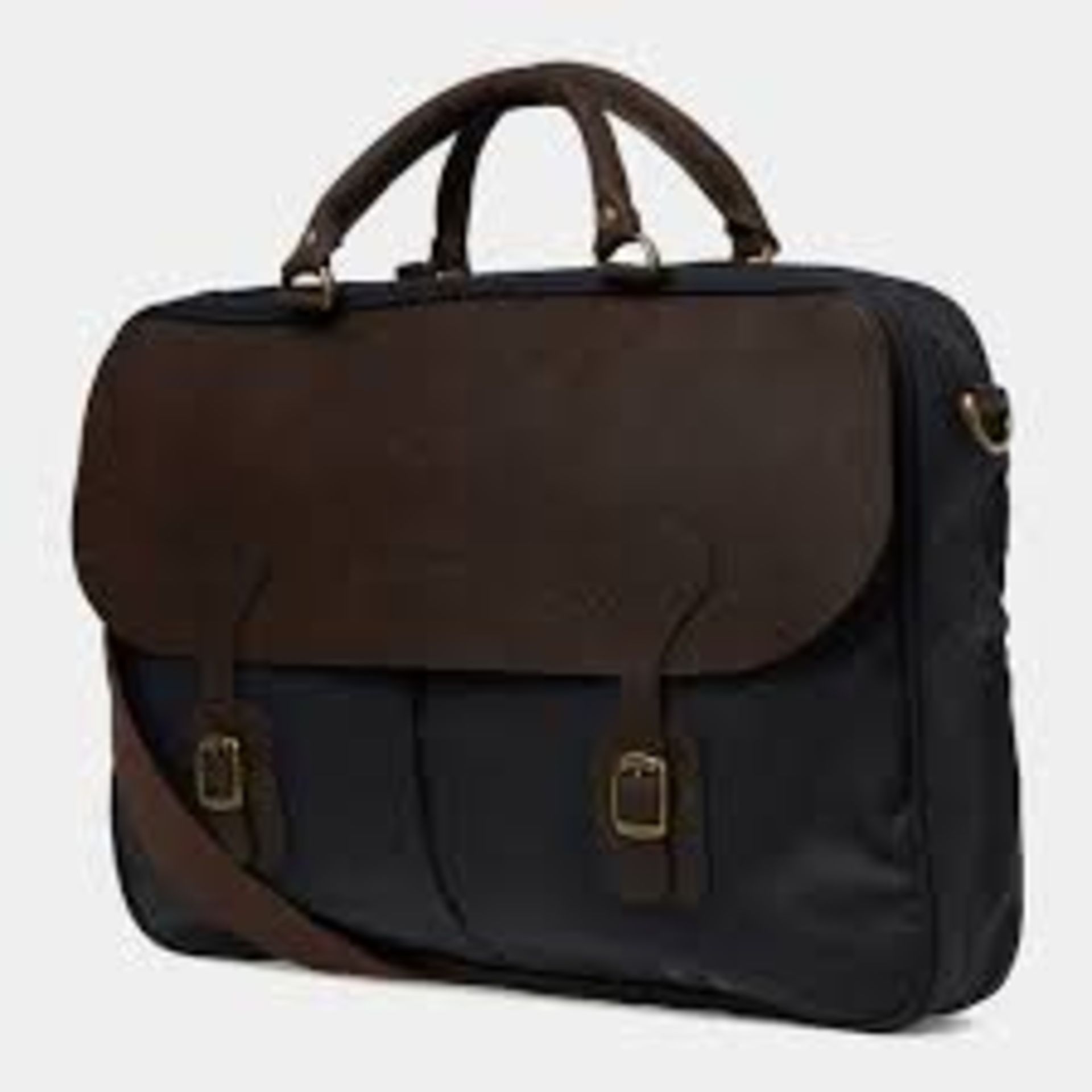 Barbour International Wax leather briefcase in Navy Blue RRP£130 (4881699) (Public Viewings And