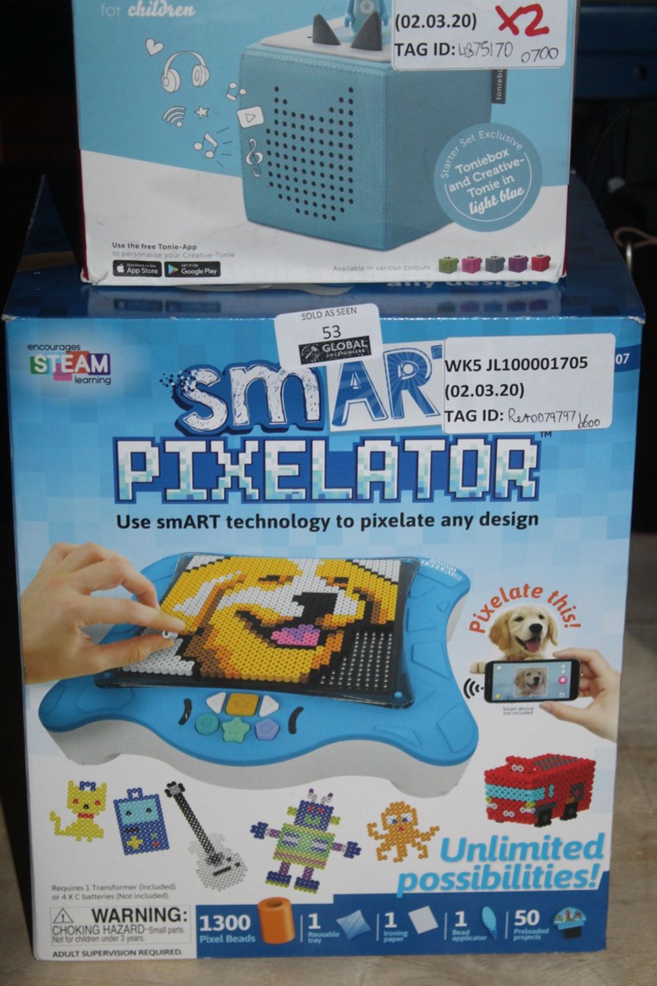 Boxed Items to Include a Smart Pixelator Children's Toy and a Tonie's Audio Starter Set, RRP£60-70