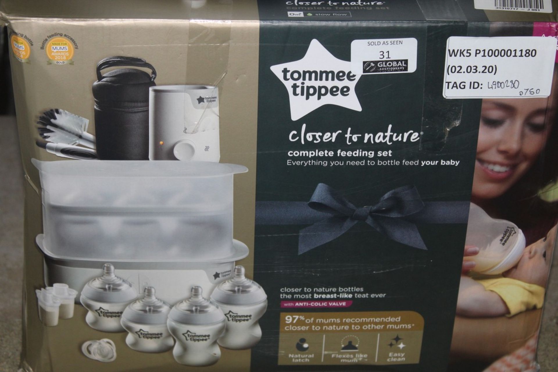 Boxed and unboxed Tommee Tippee Closer To nature Steam Sterilisers And Complete Feeding Sets, RRP£75