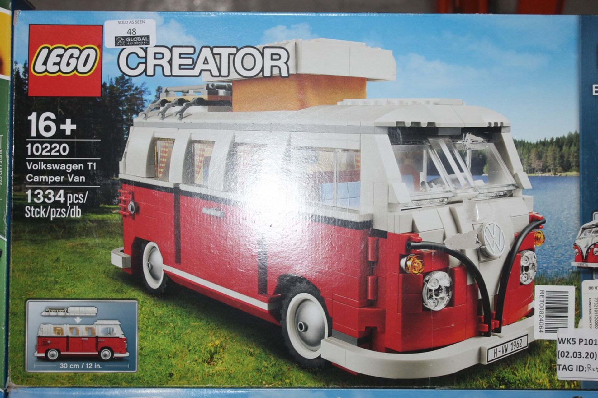 Boxed Lego Creator VW T 1 Camper van RRP£85 (RET00824064) (Public Viewings And Appraisals