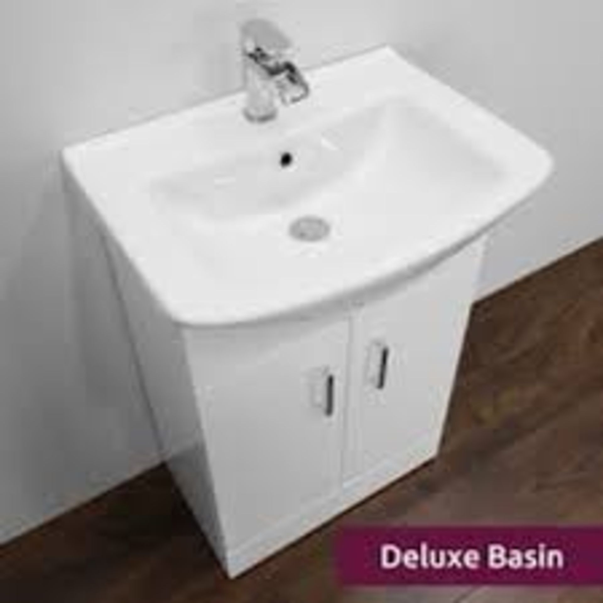 Boxed 650mm Delux Basin Deep Sink Unit RRP £80 (18362)