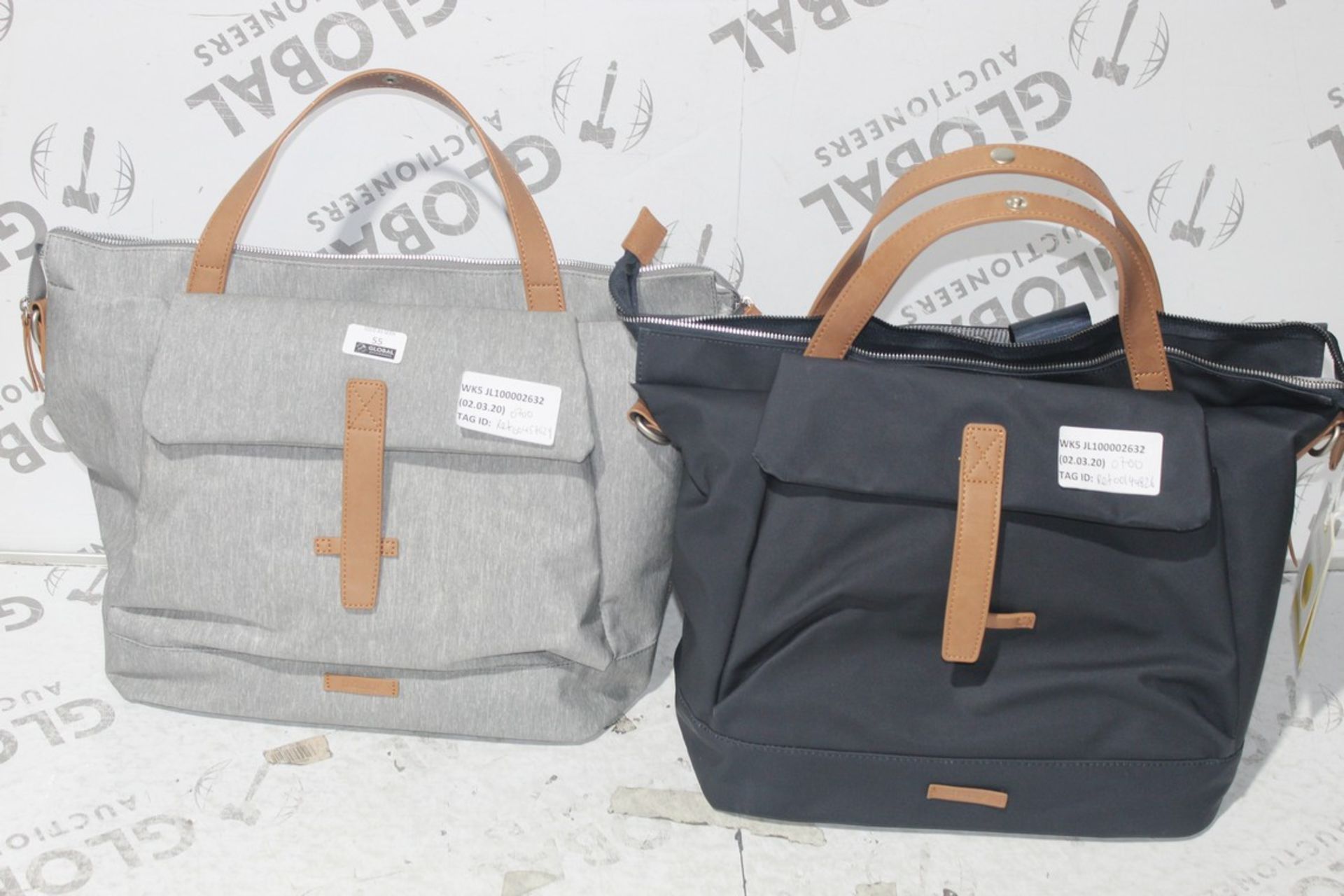 Bababing Easy Clean grey & Navy Children's Changing bags, RRP£70EACH (RET00457629) (RET00144826) (