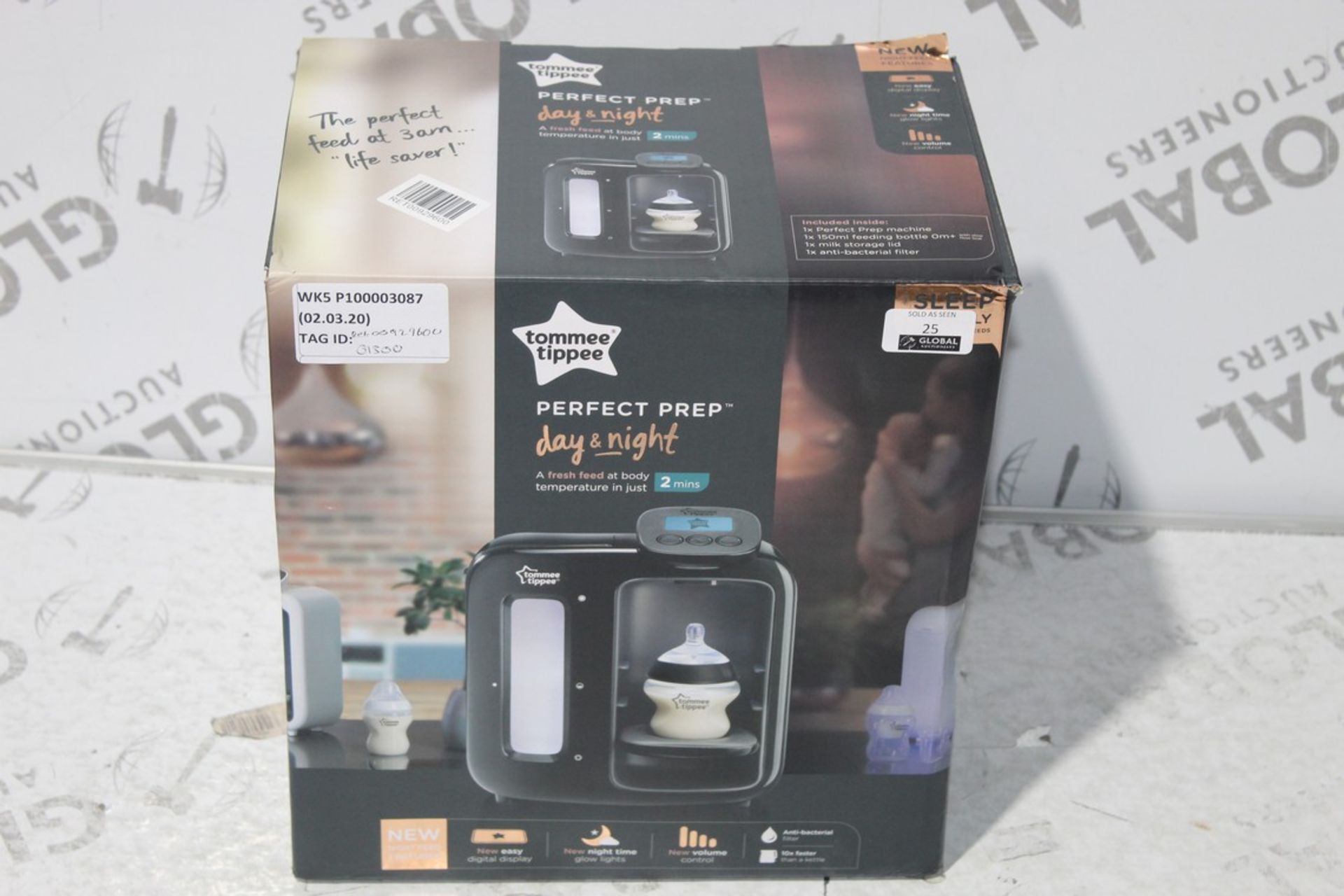 Boxed Tommee Tippee Closer to Nature Perfect Preparation Bottle Warming Station, Day & Night