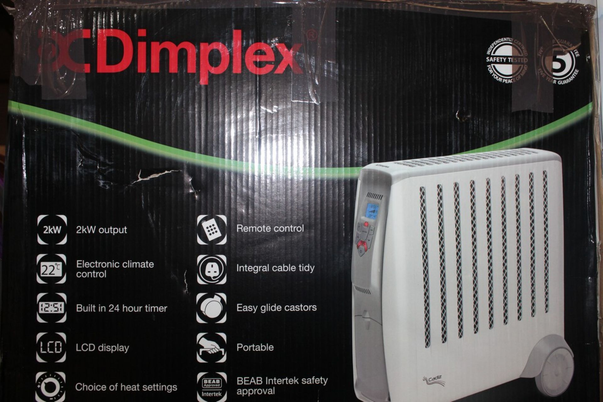 Boxed Dimplex Cadiz 2 KW Eco Oil Free Radiator RRP £170 (Untested Customer Return)