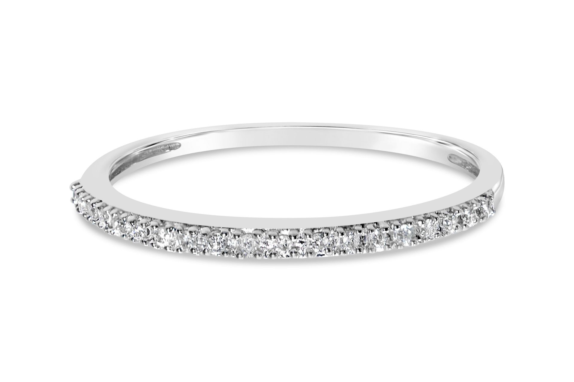 Stackable Diamond Eternity Band, Metal 9ct White G
