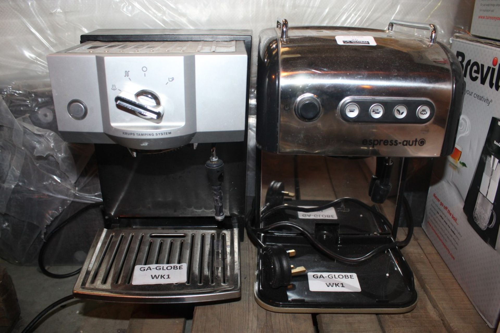 2 Assorted Krups Express Auto Coffee Machines & Filter Coffee Machines (Untested Customer Return)