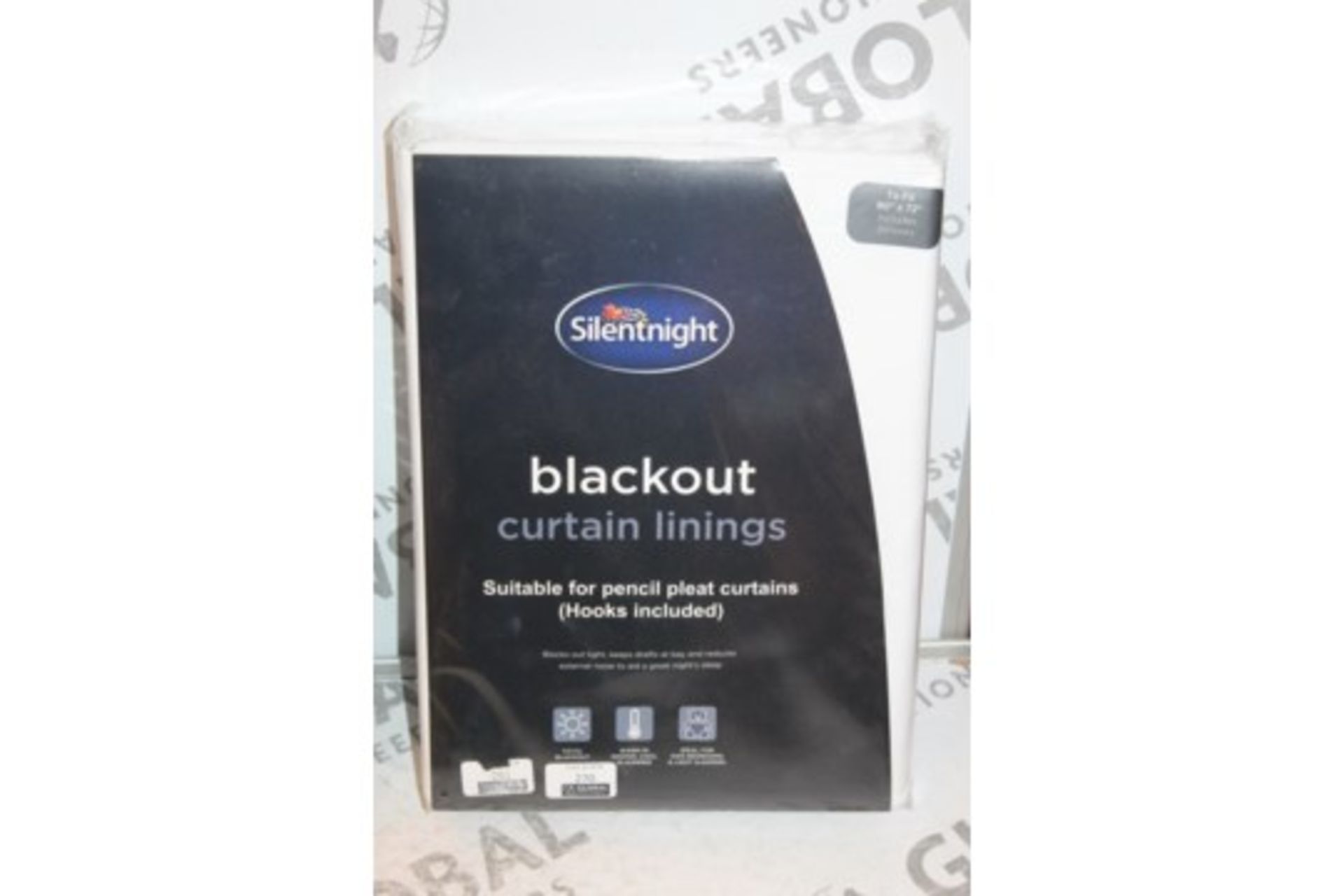 Brand New and Sealed Pair of Silentnight 90 x 72 Inch Blackout Curtain Lining RRP £130