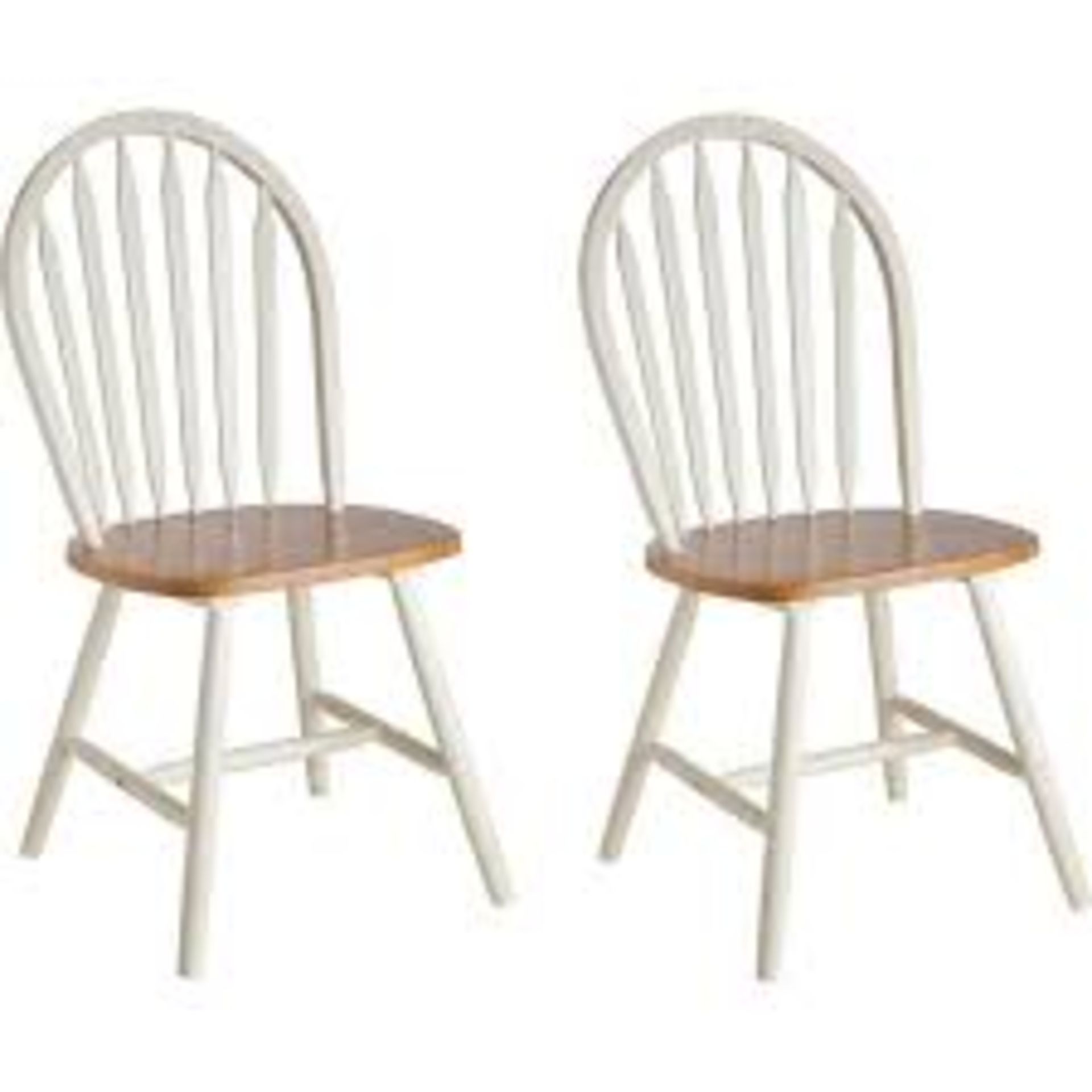 Boxed Pack Of 2 American Oak Kentucky Curved Back Designer Dining Chairs RRP £60 (Sourced From A