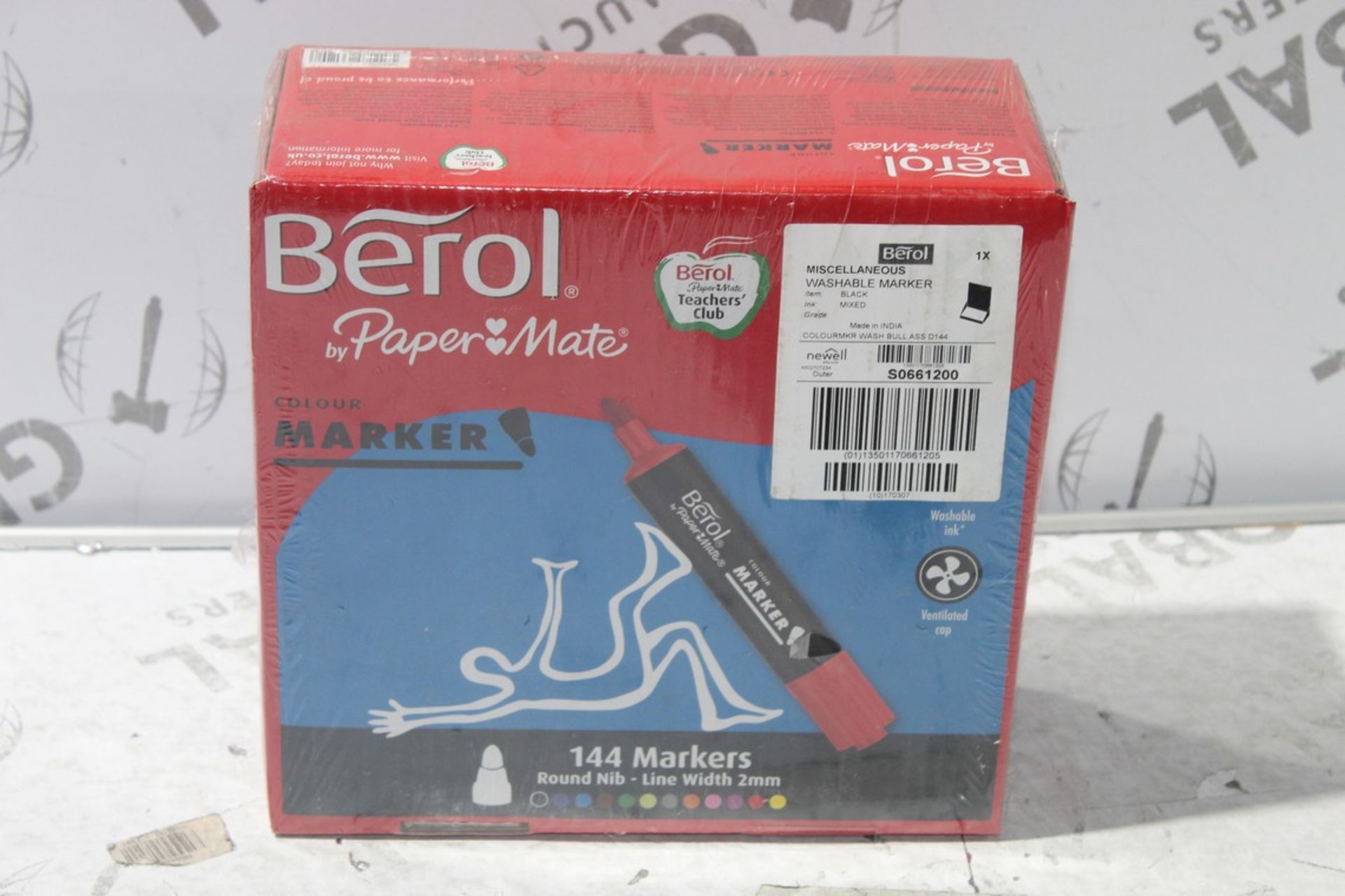 BEROL Papermate Colour Markers 144 Markers in Box RRP £90 ﻿(Public Viewings And Appraisals Are