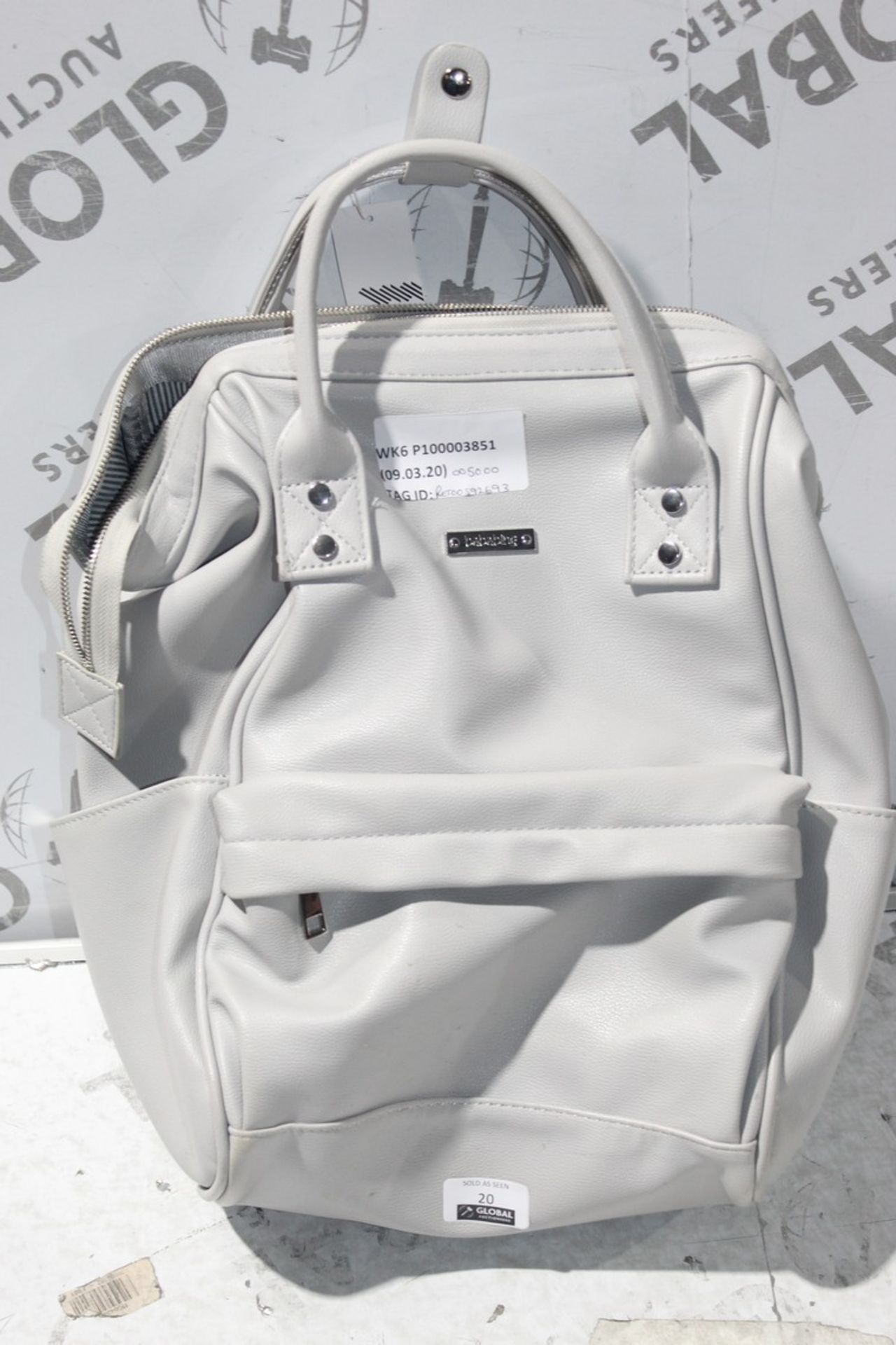 Bababing Grey Changing Bag RRP £50 (RET00592693) (Public Viewings And Appraisals Are Available)