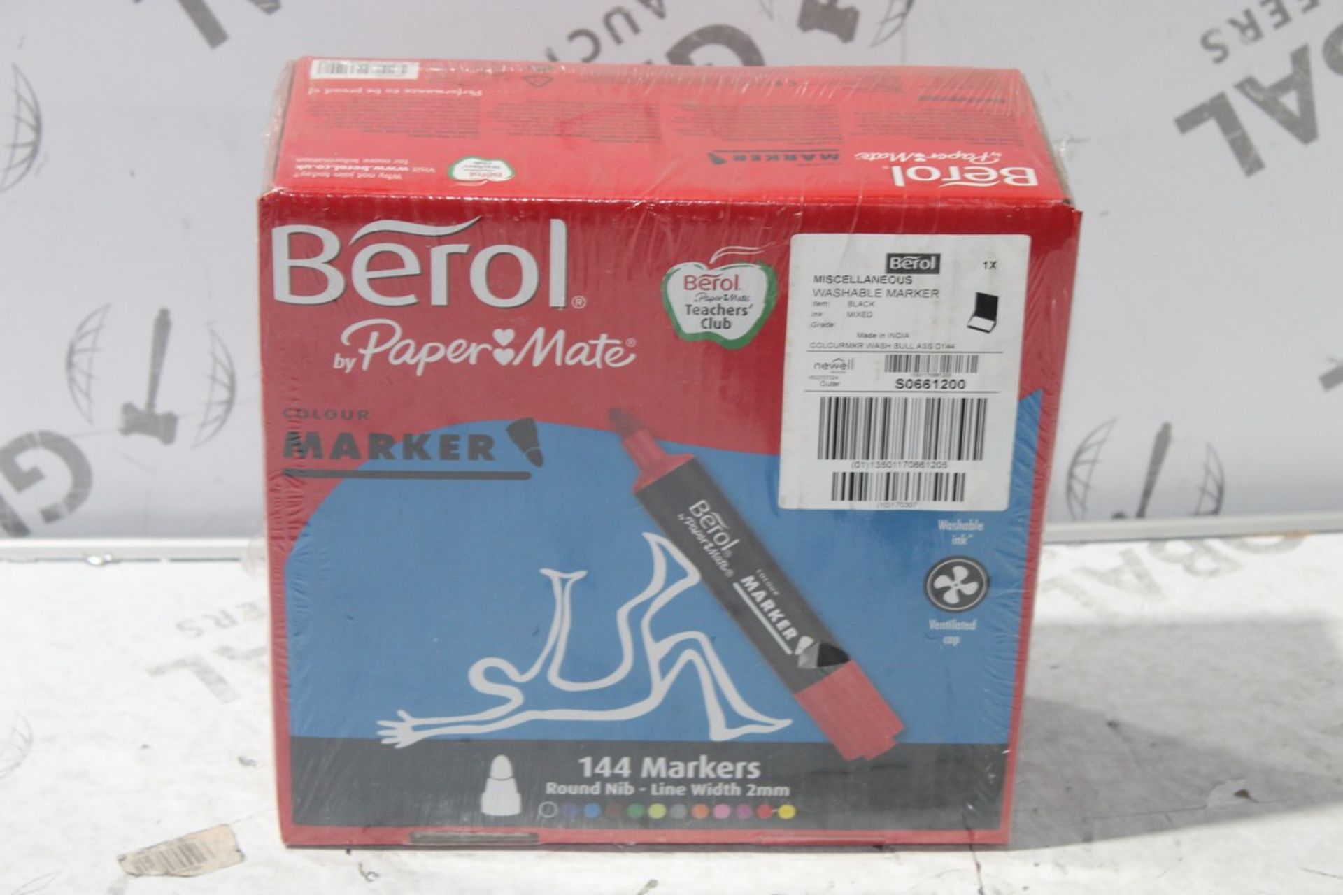 BEROL Papermate Colour Markers 144 Markers in Box RRP £90 (Public Viewings And Appraisals Are