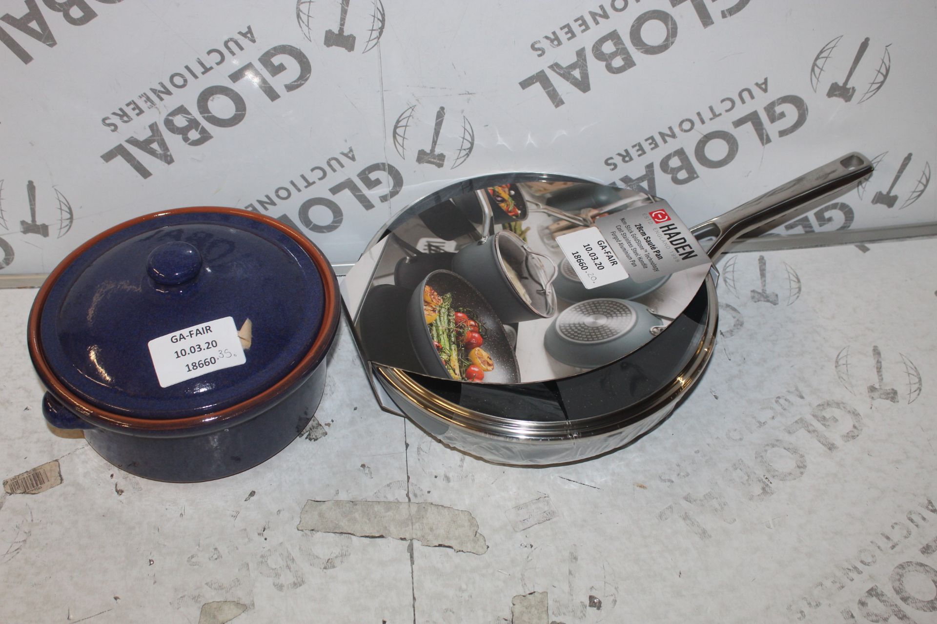 Assorted Items to include Tefal 2 Handle Saute Pan, Hayden 28cm Saute Pan and Stock Pot RRP £30-£