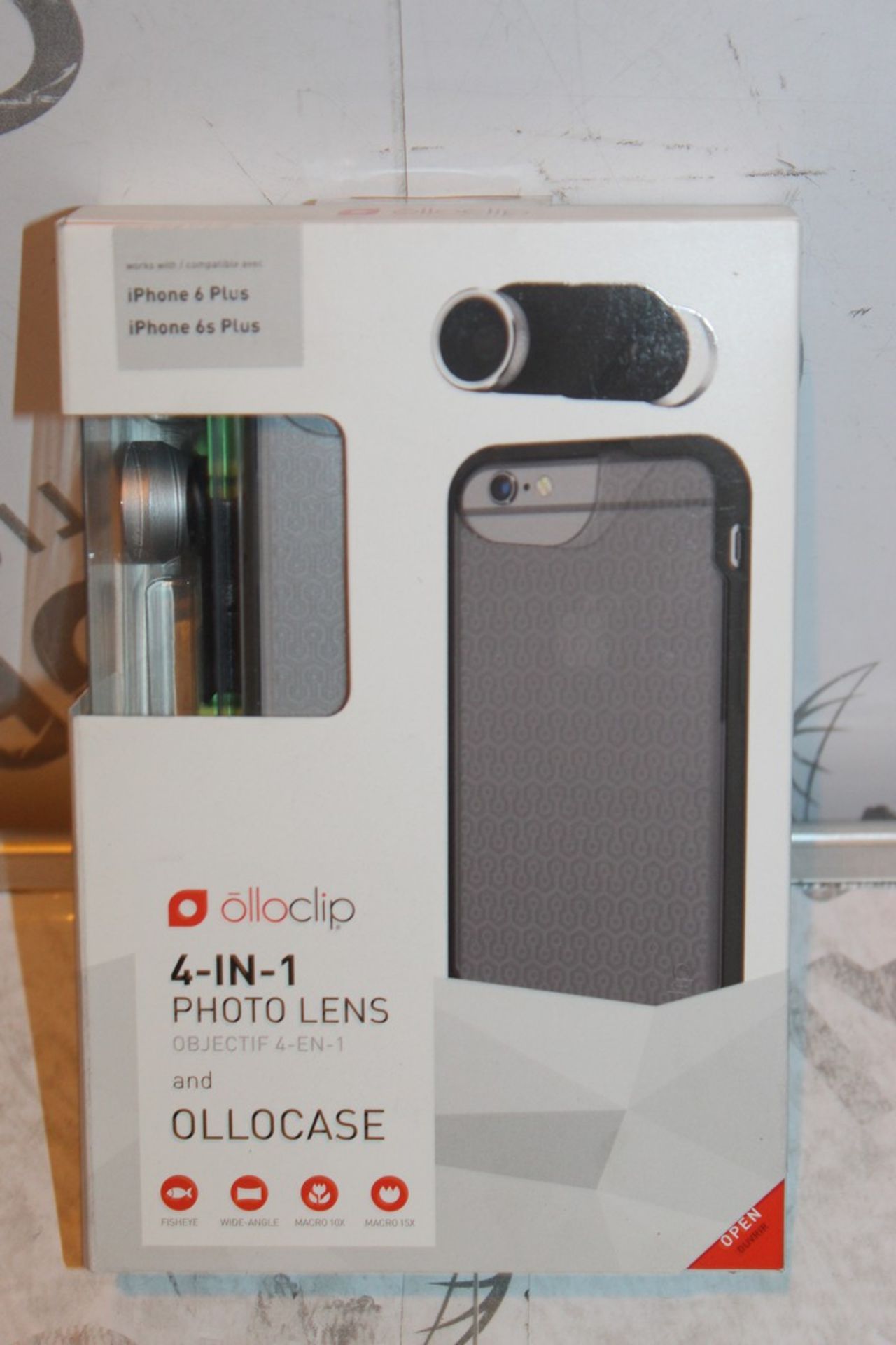 Lot to Contain 4 Boxed Brand New Olloclip Iphone 6 & 6S+ Lens Cases Combined RRP £200