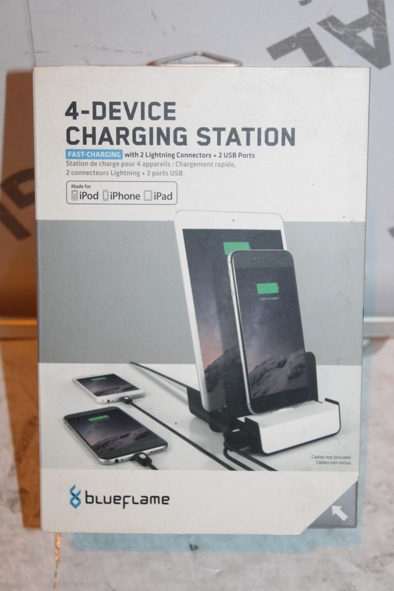 Lot to Contain 2 Boxed Brand New BlueFlame 4 Device Fast Charge Charging Stations Combined RRP £80