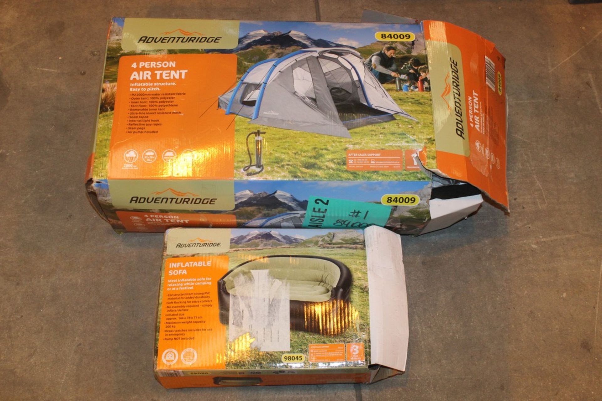 Pallet To Contain A large Assortment Of Camping Gear To Include Pop Up Tents, Inflatable Tents,