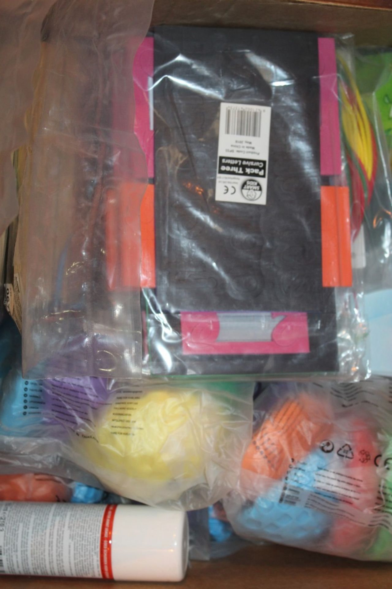 Lot To Contain An Assortment Of Items To Include Snow Window Spray, Lacing Boards, Soft Play Balls