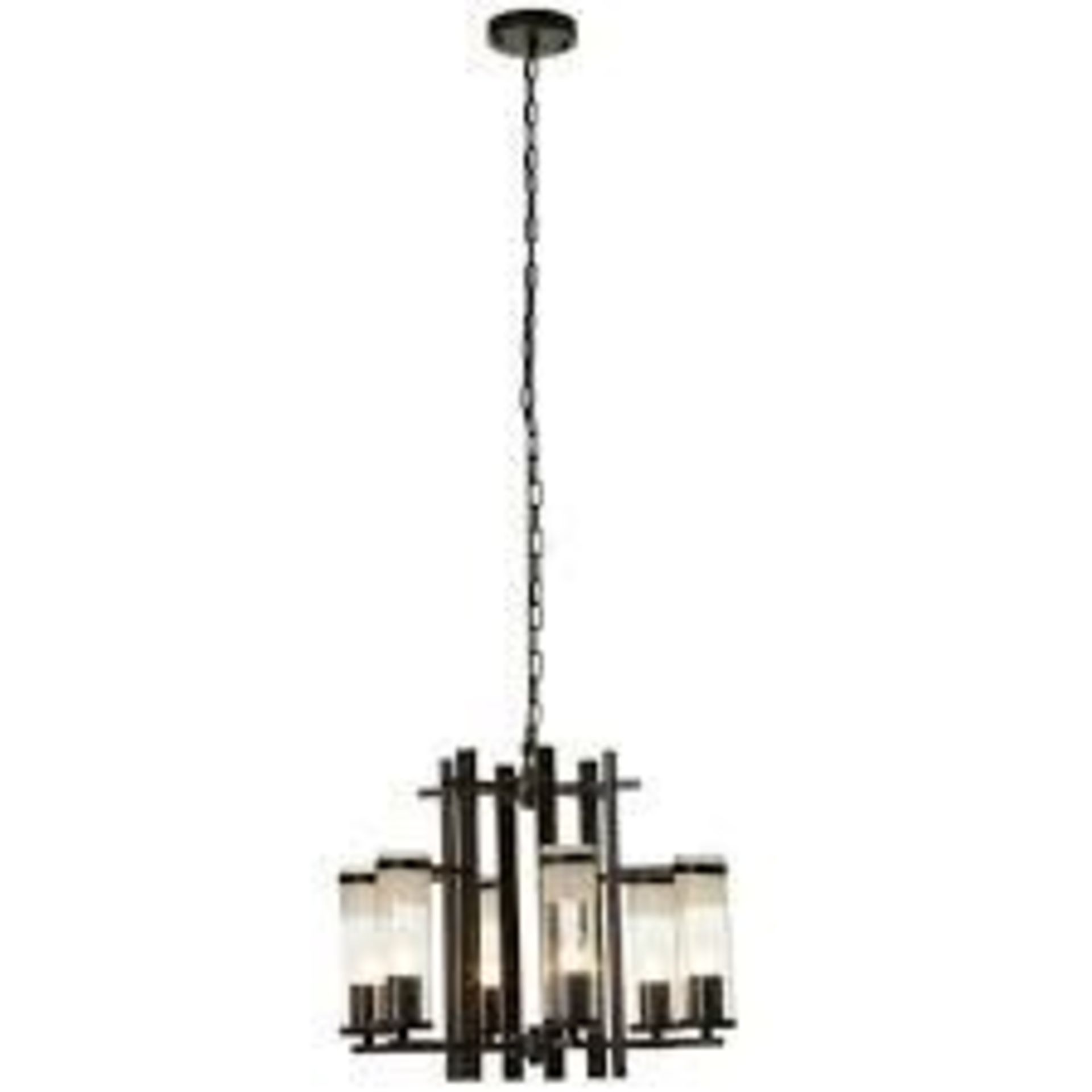 Boxed 52cm Diameter Black Aspen Pendant Light RRP £250 (16158)