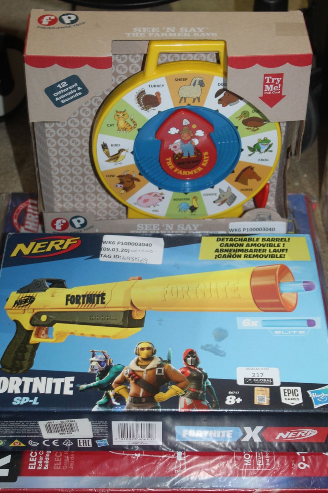 Assorted Childrens Toy Items To Include Fortnite SPL Nerf Guns Disney Frozen 2 Talk And Glow Olaf