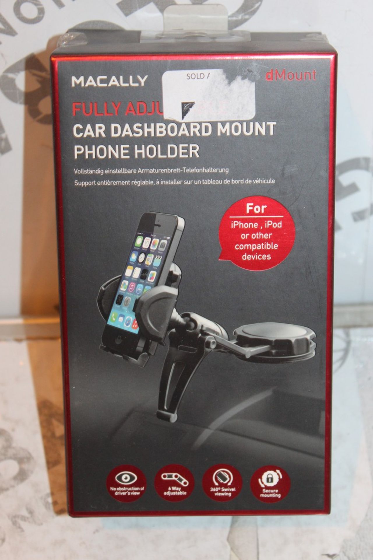 Lot to Contain 6 Boxed Macally Adjustable Universal Phone Holders RRP £180 Combined