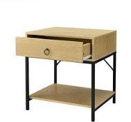 Boxed Golden Hawk Single Drawer Paris Bedside Tables With Metal Legs RRP £60. IMAGES ARE FOR