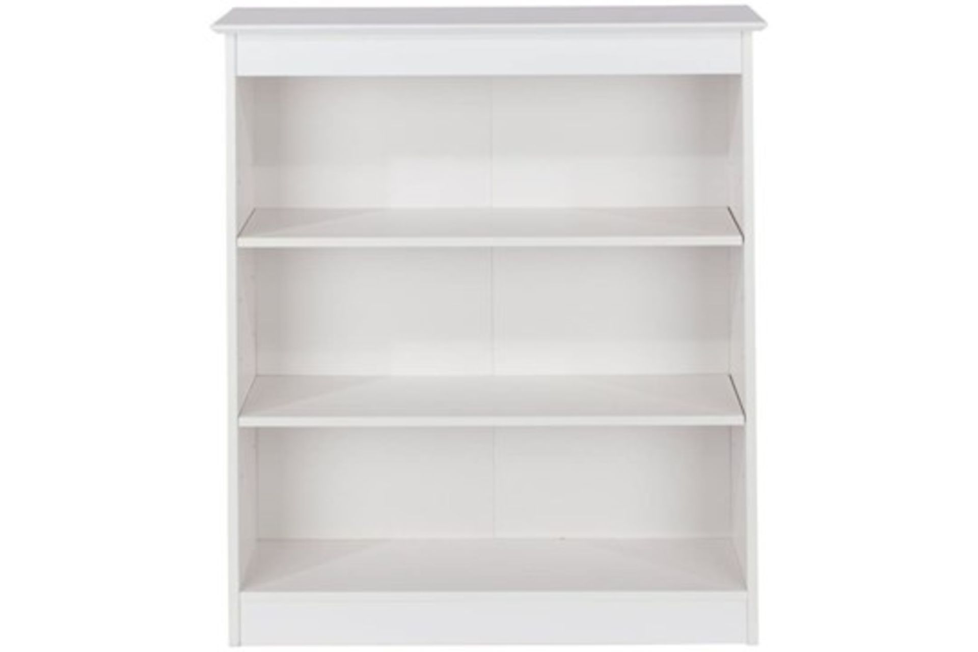 Boxed Low Wide Bookcase RRP £50. IMAGES ARE FOR ILLUSTRATION PURPOSES ONLY AND MAY NOT BE AN EXACT