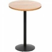 Boxed Oval Fixed Top Pedastal Tables In Natural Gr