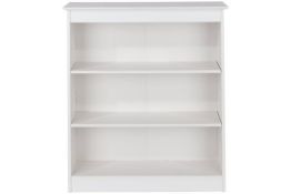 Boxed Low Wide Bookcase RRP £50. IMAGES ARE FOR ILLUSTRATION PURPOSES ONLY AND MAY NOT BE AN EXACT